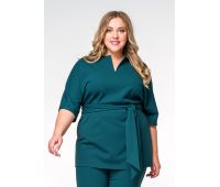 туника для полных зеленого цвета