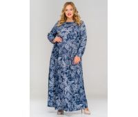 длинные синие платья для полных женщин