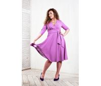 вечернее фиолетовое платье для полной женщины